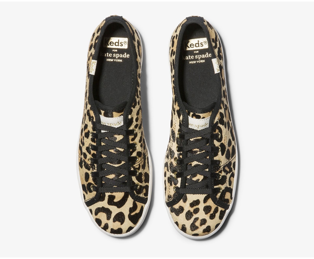 Keds Sneaker Damen Leopard - Kate Spade New York Kickstart Calf Hair - XIB-763840